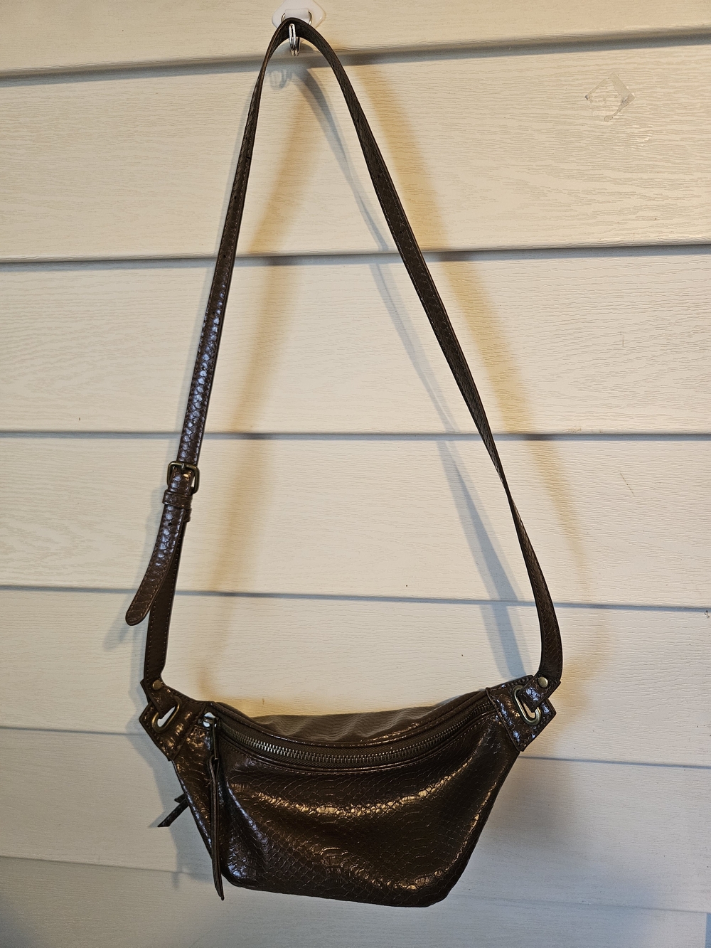 The Drop Bron Leather Fanny Pack Bag Brown Leather
